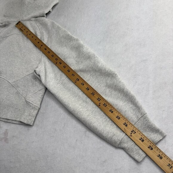 Lululemon Scuba Oversized Half-Zip Hoodie Heathered Ultra Light Grey Size XS/S - Picture 11 of 11